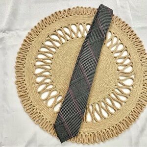 The Tie Bar Houndstooth Black/White/Pink Tie